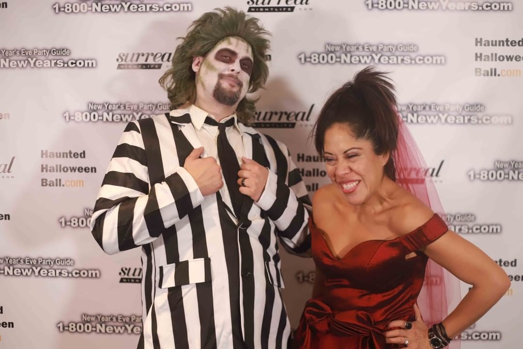 Beetlejuice and Lydia couples Halloween costume idea